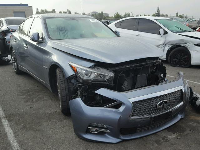 JN1AV7AP2GM490165 - 2016 INFINITI Q50 HYBRID BLUE photo 1