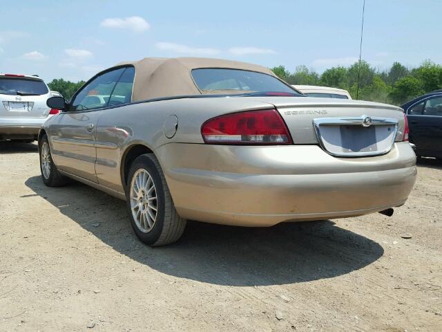 1C3EL55R04N104096 - 2004 CHRYSLER SEBRING LX GOLD photo 3