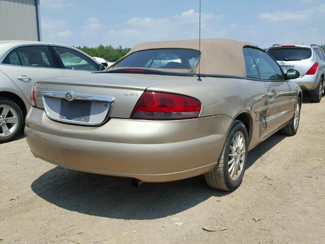 1C3EL55R04N104096 - 2004 CHRYSLER SEBRING LX GOLD photo 4