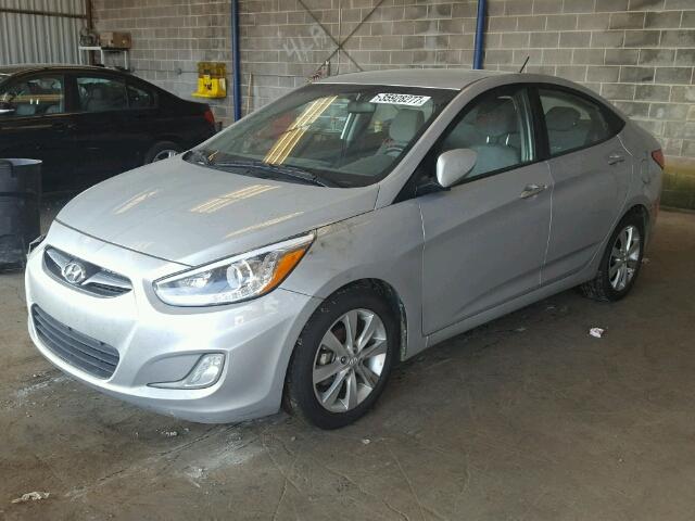 KMHCU4AE2EU611484 - 2014 HYUNDAI ACCENT GLS SILVER photo 2