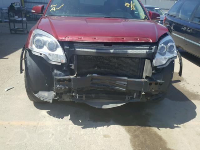 1GKEV33718J110468 - 2008 GMC ACADIA SLT მუქწითელი ფოტო 9