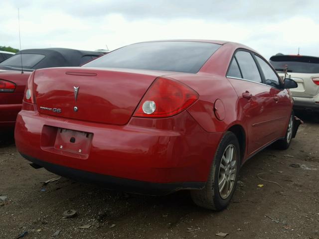 1G2ZF55B664187151 - 2006 PONTIAC G6 SE RED photo 4