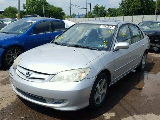 2HGES26724H577180 - 2004 HONDA CIVIC EX SILVER photo 2