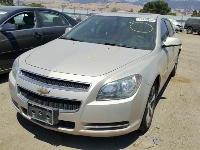1G1ZC5E0XCF130303 - 2012 CHEVROLET MALIBU 1LT 金色 照片 2