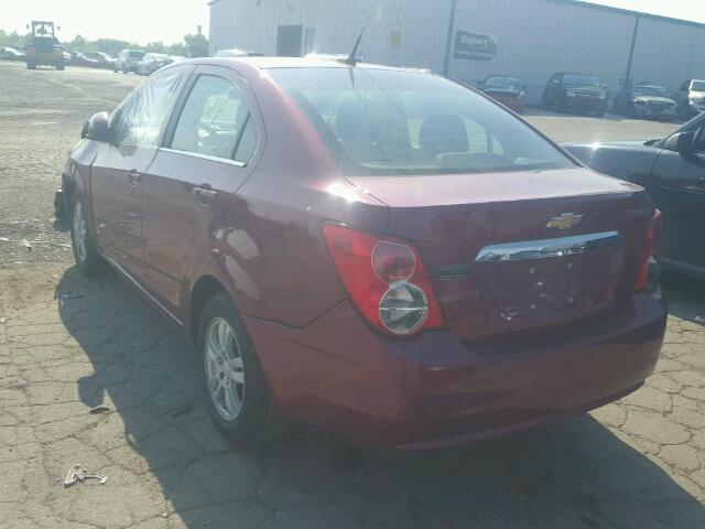 1G1JC5SH7E4123203 - 2014 CHEVROLET SONIC LT RED photo 3