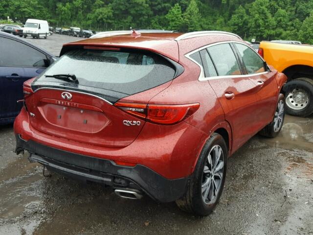 SJKCH5CR8HA022005 - 2017 INFINITI QX30 BASE BURGUNDY photo 4