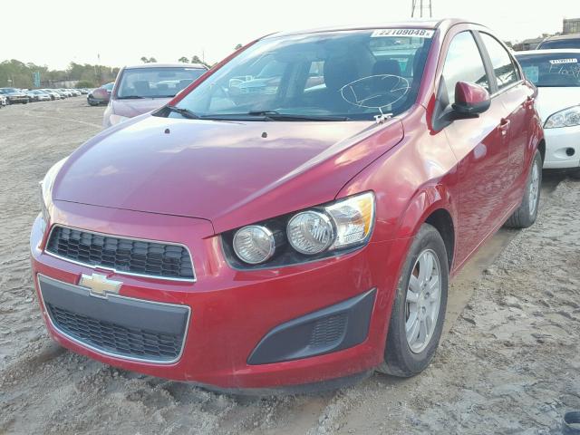 1G1JC5SH3F4218908 - 2015 CHEVROLET SONIC LT RED photo 2