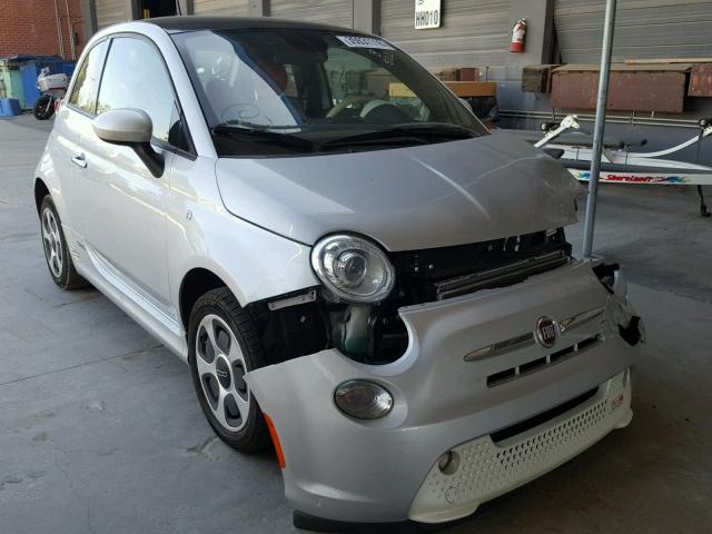 3C3CFFGE4ET244720 - 2014 FIAT 500 ELECTR SILVER photo 1