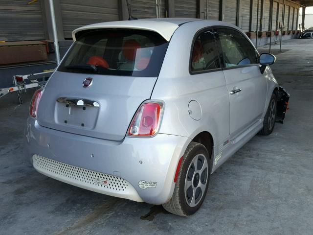 3C3CFFGE4ET244720 - 2014 FIAT 500 ELECTR SILVER photo 4