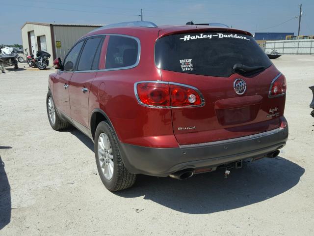 5GAKVCED7CJ346652 - 2012 BUICK ENCLAVE RED photo 3