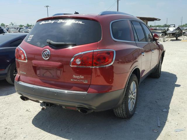 5GAKVCED7CJ346652 - 2012 BUICK ENCLAVE RED photo 4
