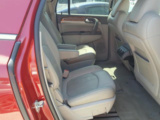 5GAKVCED7CJ346652 - 2012 BUICK ENCLAVE RED photo 6