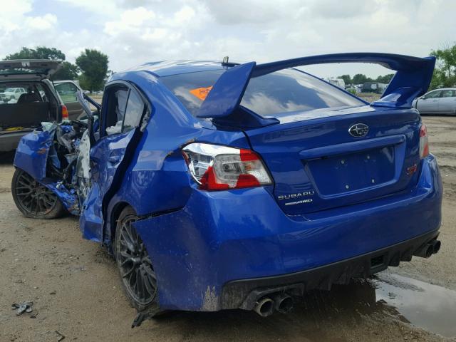 JF1VA2V62H9821500 - 2017 SUBARU WRX STI BLUE photo 3