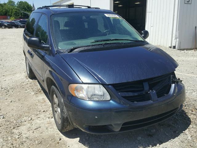 1D4GP45R67B161799 - 2007 DODGE CARAVAN SX BLUE photo 1