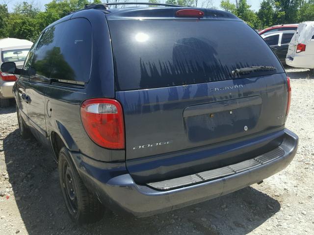 1D4GP45R67B161799 - 2007 DODGE CARAVAN SX BLUE photo 3