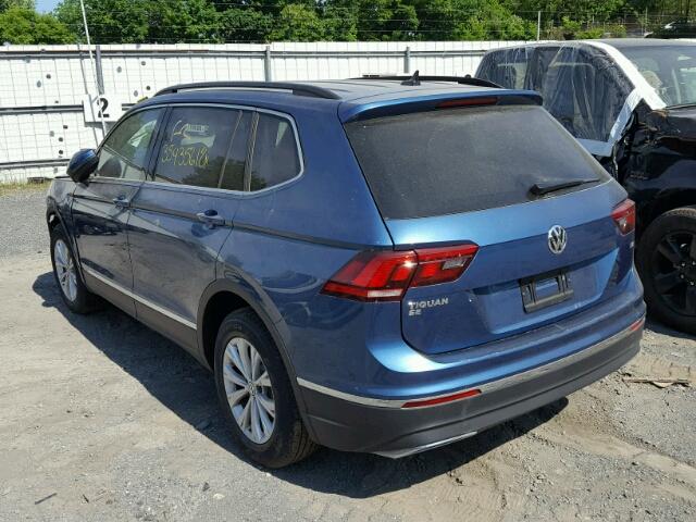 3VV3B7AX1JM059618 - 2018 VOLKSWAGEN TIGUAN SE Синій фото 3