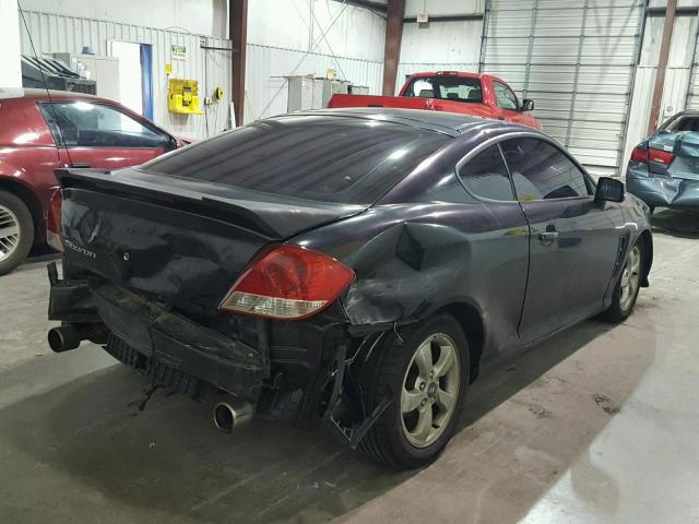 KMHHM65D06U222251 - 2006 HYUNDAI TIBURON GS BLACK photo 4