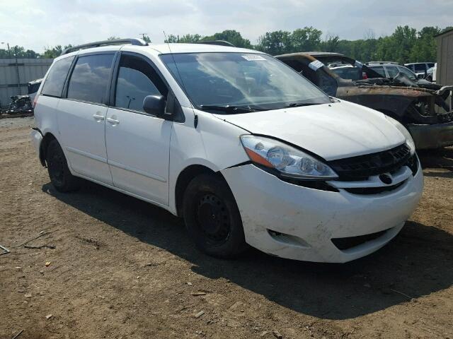 5TDZK23C57S010730 - 2007 TOYOTA SIENNA CE WHITE photo 1