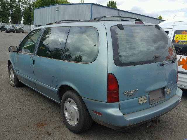 4N2DN11W7PD825383 - 1993 NISSAN QUEST GXE BLUE photo 3