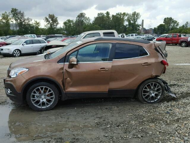 KL4CJ1SM4GB563139 - 2016 BUICK ENCORE SPO BROWN photo 10