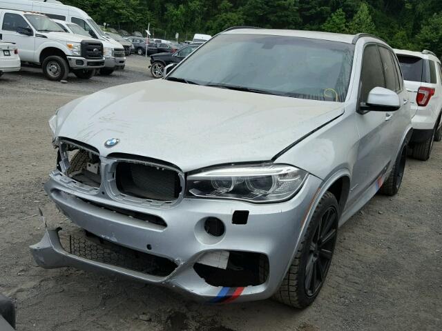 5UXKR6C55F0J79166 - 2015 BMW X5 XDRIVE5 SILVER photo 2