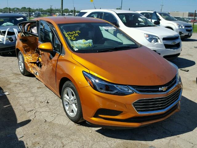 3G1BE6SM3HS579804 - 2017 CHEVROLET CRUZE LT ORANGE photo 1