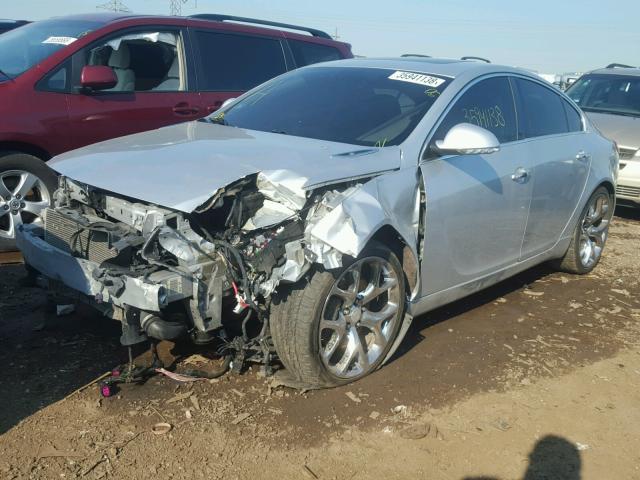 2G4GV5GV6C9215175 - 2012 BUICK REGAL GS SILVER photo 2