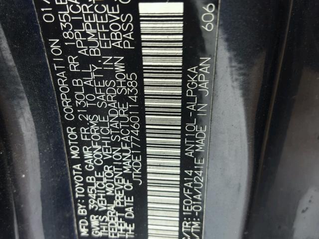 JTKDE177460114385 - 2006 TOYOTA SCION TC 灰色 照片 10