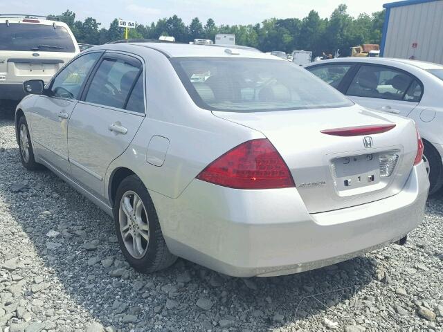 1HGCM56896A176853 - 2006 HONDA ACCORD EX SILVER photo 3