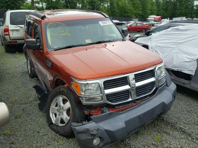 1D8GU28K27W546831 - 2007 DODGE NITRO SXT ORANGE photo 1