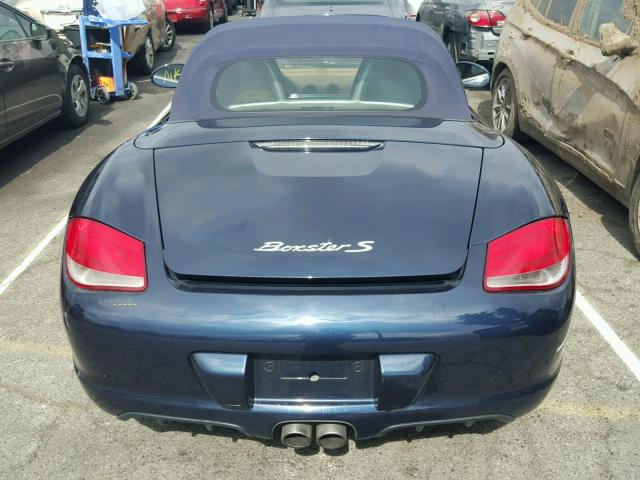 WP0CB2A89AS730261 - 2010 PORSCHE BOXSTER S BLUE photo 6