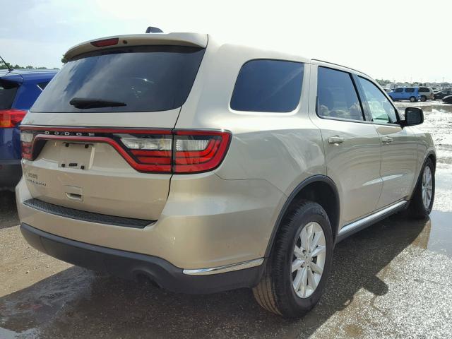 1C4RDHAG5EC277822 - 2014 DODGE DURANGO SX GOLD photo 4