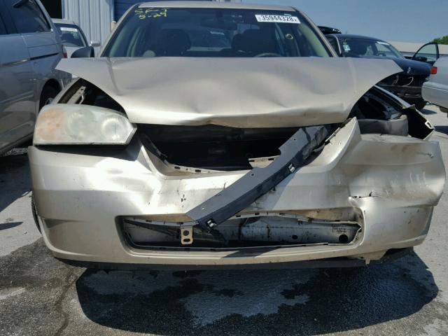 1G1ZS58F07F226160 - 2007 CHEVROLET MALIBU LS Bej foto 9
