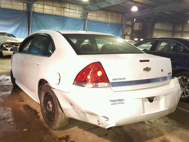 2G1WD5EM9A1231503 - 2010 CHEVROLET IMPALA POL WHITE photo 3