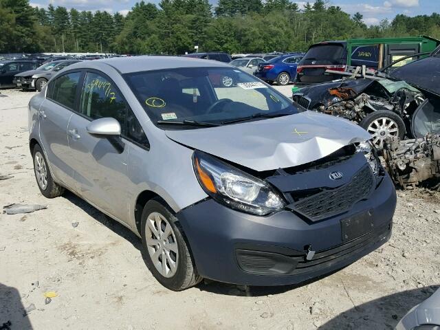 KNADM4A30E6416668 - 2014 KIA RIO LX SILVER photo 1