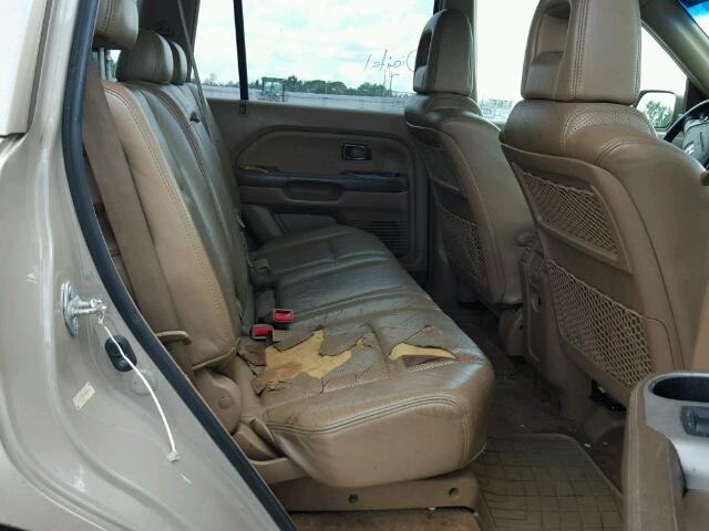 2HKYF18533H552333 - 2003 HONDA PILOT EXL GOLD photo 6