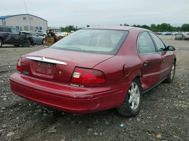 1MEHM55S03A623047 - 2003 MERCURY SABLE LS P RED photo 4