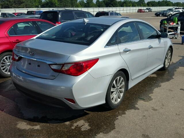 5NPEC4AC8EH921096 - 2014 HYUNDAI SONATA SE/ SILVER photo 4