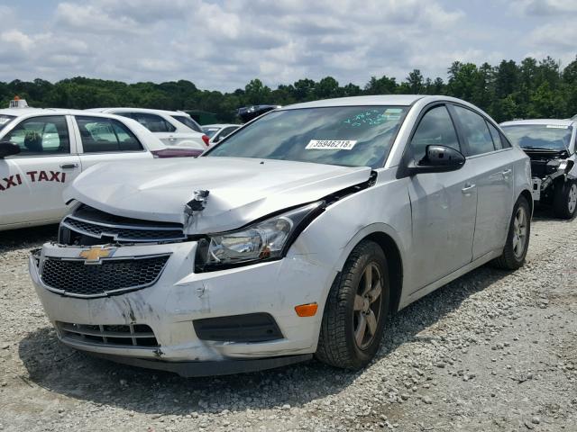 1G1PC5SB4D7172863 - 2013 CHEVROLET CRUZE LT SILVER photo 2