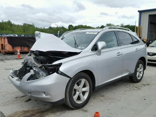 2T2BK1BA6BC087356 - 2011 LEXUS RX 350 SILVER photo 2