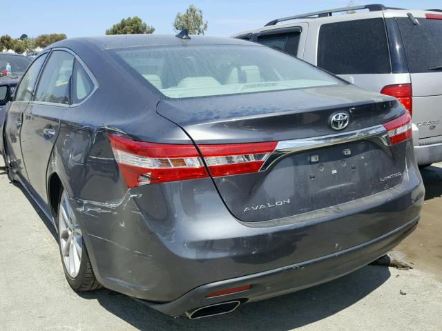 4T1BK1EB9FU181468 - 2015 TOYOTA AVALON XLE GRAY photo 3