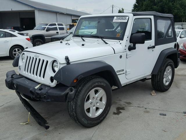 1C4AJWAG1FL770988 - 2015 JEEP WRANGLER S WHITE photo 2