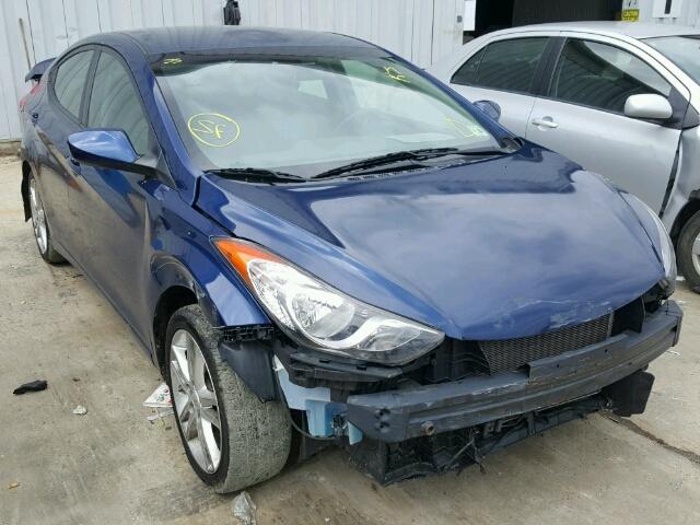 KMHDH4AEXDU836579 - 2013 HYUNDAI ELANTRA BLUE photo 1