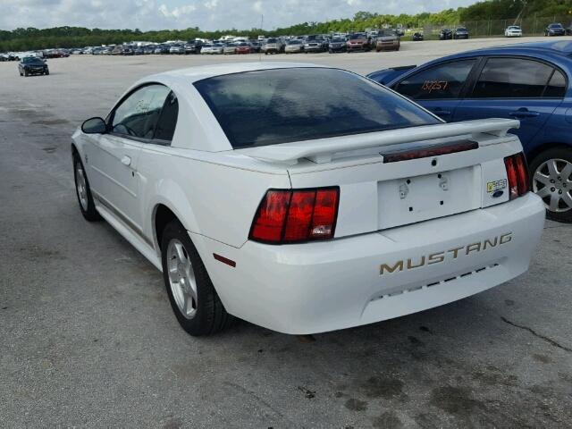 1FAFP40443F438088 - 2003 FORD MUSTANG WHITE photo 3