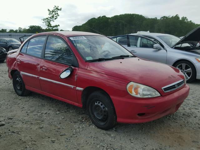 KNADC123326148050 - 2002 KIA RIO RED photo 1