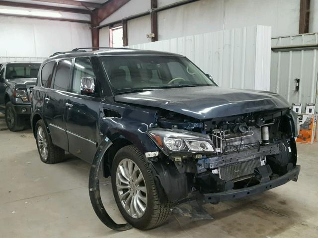 JN8AZ2NE2F9087371 - 2015 INFINITI QX80 BLUE photo 1