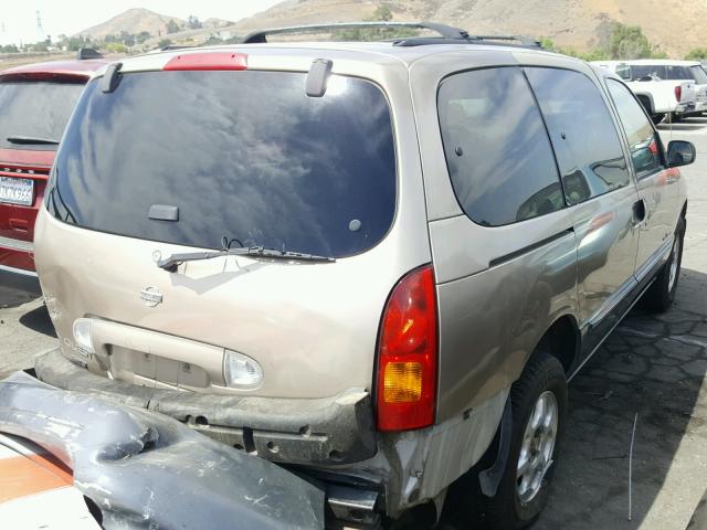 4N2XN11T8YD821184 - 2000 NISSAN QUEST SE TAN photo 4