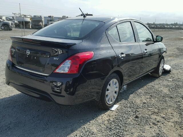 3N1CN7AP0HL821474 - 2017 NISSAN VERSA S BLACK photo 4