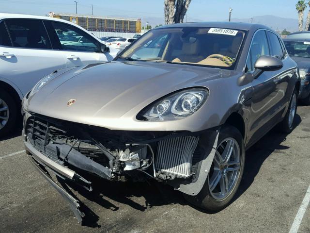 WP1AB2A55FLB62720 - 2015 PORSCHE MACAN S GOLD photo 2