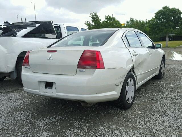 4A3AB36F15E070822 - 2005 MITSUBISHI GALANT ES WHITE photo 4